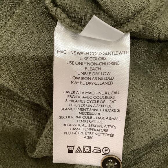 Pilcro Army Green Ruffle Sleeve Button-Down, Size XS - Boho, Feminine, Casual - Picture 5 of 7